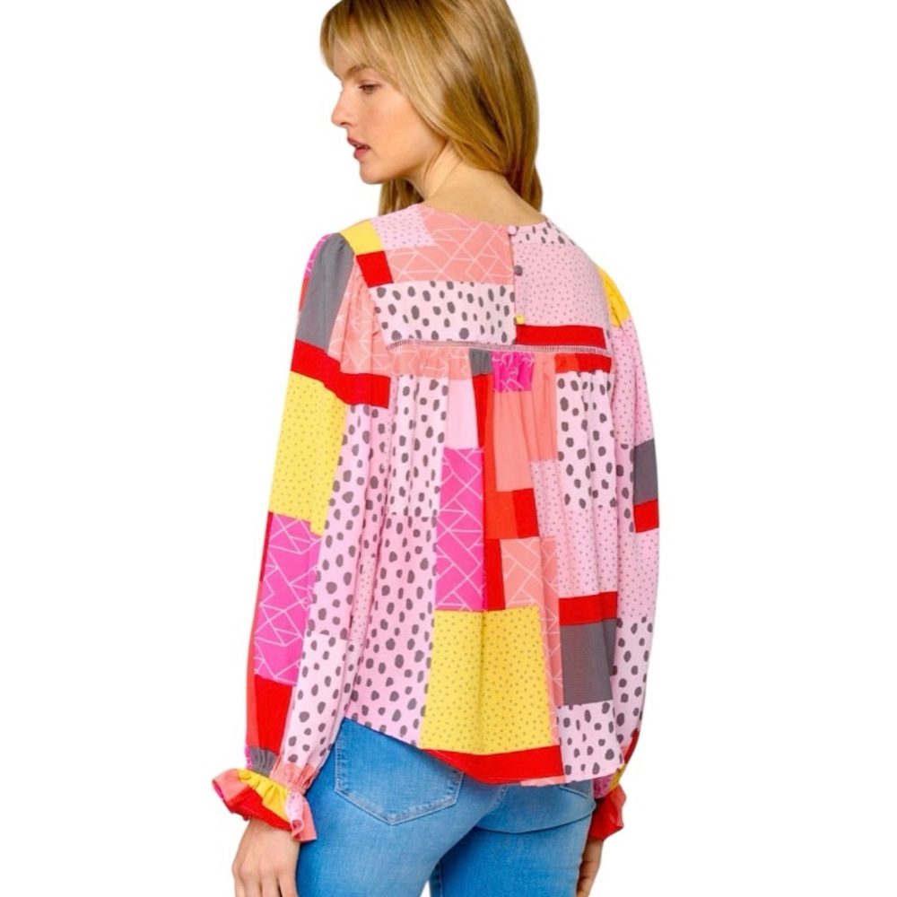 Fate Do Your Best Abstract Patchwork Top || Large - image 2